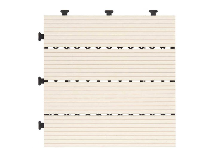 Ibergarden Baldosa Composite Beige 30x2,6x30 cm WPC (Set de 6)