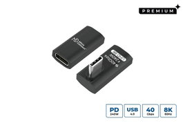 MicroConnect Adaptateur USB-C mâle-femelle coudé 240W 40Gbps USB4 Gen 3x2