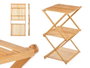 GIFTDECOR Étagère en bambou 3 étagères pliable 40x62x33 cm (Set de 4)