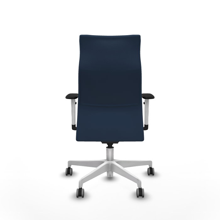 Piqueras Y Crespo Fauteuil Albacete Bleu marine, Mécanisme Sincro, Base Blanche