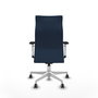 Piqueras Y Crespo Fauteuil Albacete Bleu marine, Mécanisme Sincro, Base Blanche