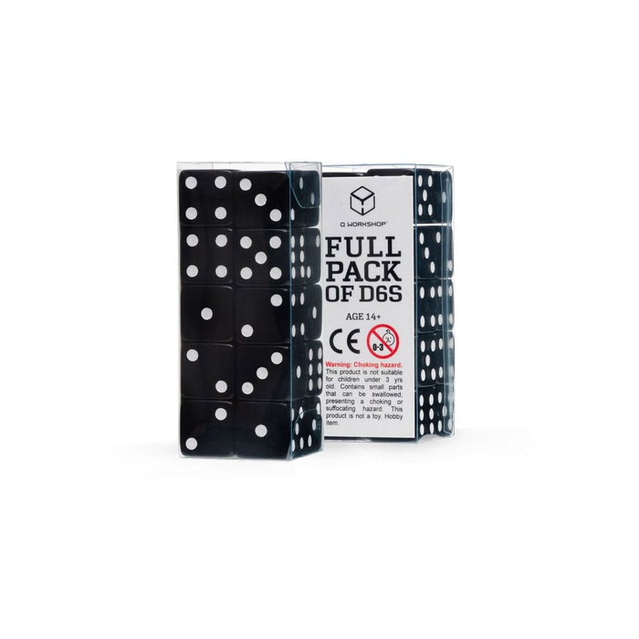Q Workshop pack dés Full Pack D6 Noir (20) Q Workshop pack dés Full Pack D6 Noir (20)