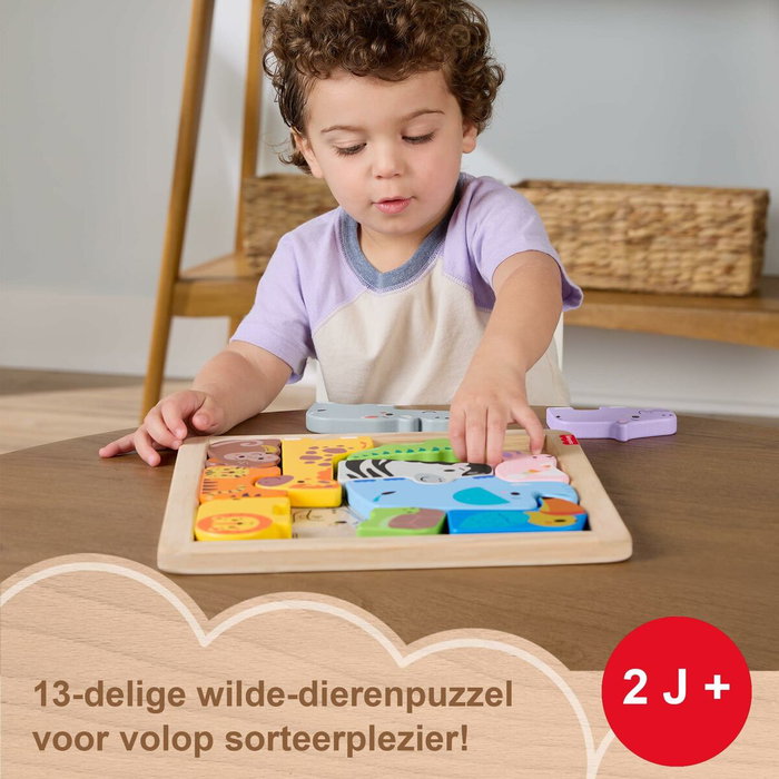 Fisher-Price Puzzle Animaux en Bois - Tri de formes