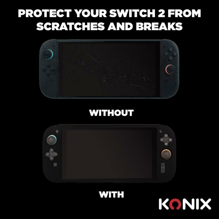 Konix Coque de protection silicone Noir pour Nintendo Switch 2