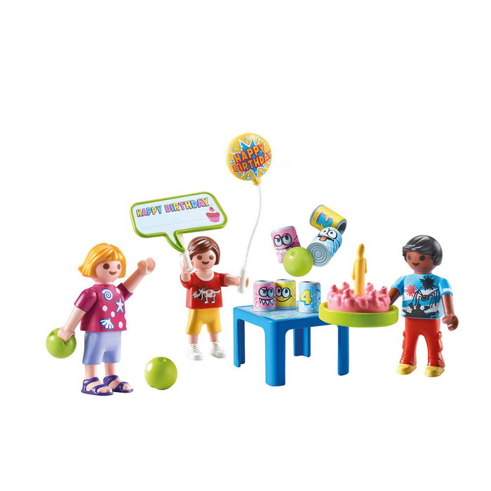 PLAYMOBIL - Fête d'anniversaire pour enfants, coffret cadeau 71968, jeu de figurines avec accessoires, 4 ans et plus
