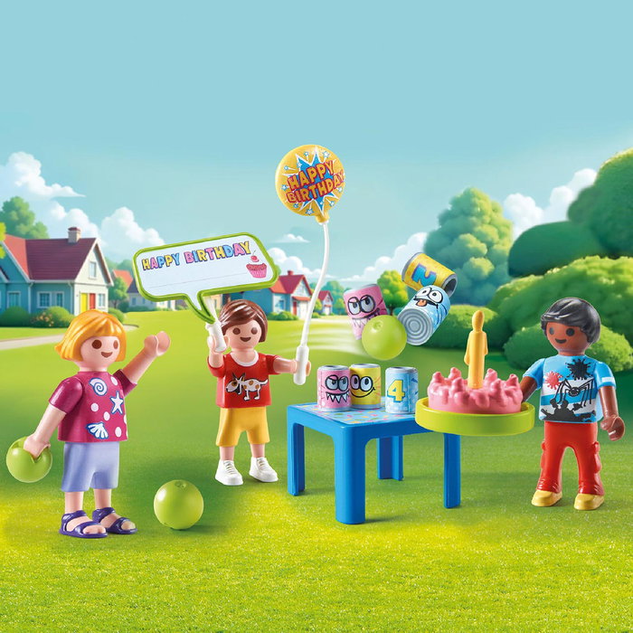 PLAYMOBIL - Fête d'anniversaire pour enfants, coffret cadeau 71968, jeu de figurines avec accessoires, 4 ans et plus