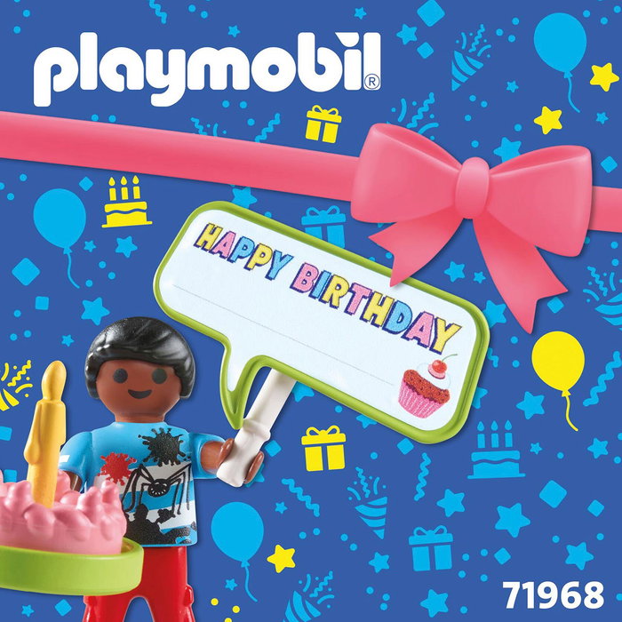 PLAYMOBIL - Fête d'anniversaire pour enfants, coffret cadeau 71968, jeu de figurines avec accessoires, 4 ans et plus
