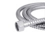 Berilo Téléphone de douche rond avec diffuseur et tuyau de 2 m Argent