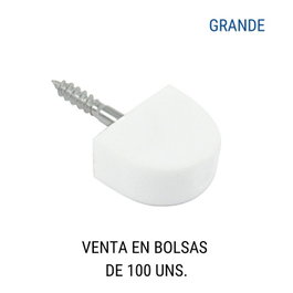 HERRAJES ALK Support d'étagère en plastique blanc avec vis zincée