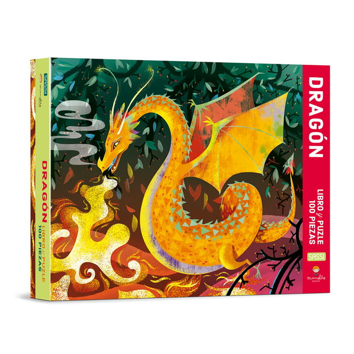 Manolito Books - Puzzle Dragon 100 pièces - Modèle 12727 - Histoire en espagnol - Jeu éducatif pour enfants à partir de 5 ans