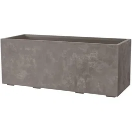 Deroma Millennium - Pot de fleurs rectangulaire marron 97 litres avec réserve d'eau et roulettes - Design contemporain pour intérieur et extérieur - Longueur 99 cm