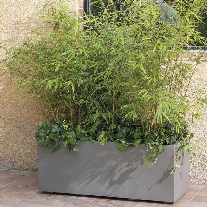 Deroma Millennium - Pot de fleurs rectangulaire marron 97 litres avec réserve d'eau et roulettes - Design contemporain pour intérieur et extérieur - Longueur 99 cm Deroma Millennium - Pot de fleurs rectangulaire marron 97 litres avec réserve d'eau et roulettes - Design contemporain pour intérieur et extérieur - Longueur 99 cm