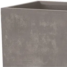 Deroma Millennium - Pot de fleurs rectangulaire marron 97 litres avec réserve d'eau et roulettes - Design contemporain pour intérieur et extérieur - Longueur 99 cm