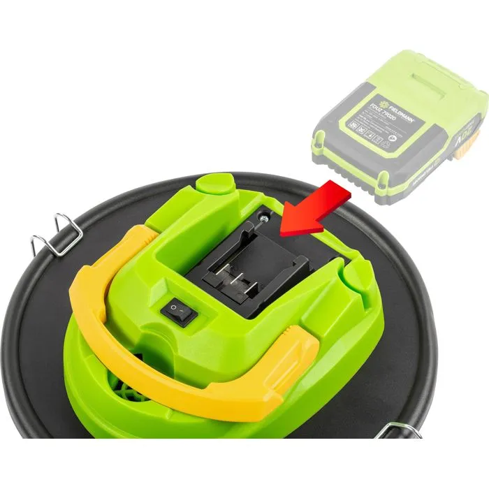 Fieldmann Aspirateur à cendres sans fil 20V, avec filtre HEPA lavable - Batterie et chargeur non inclus