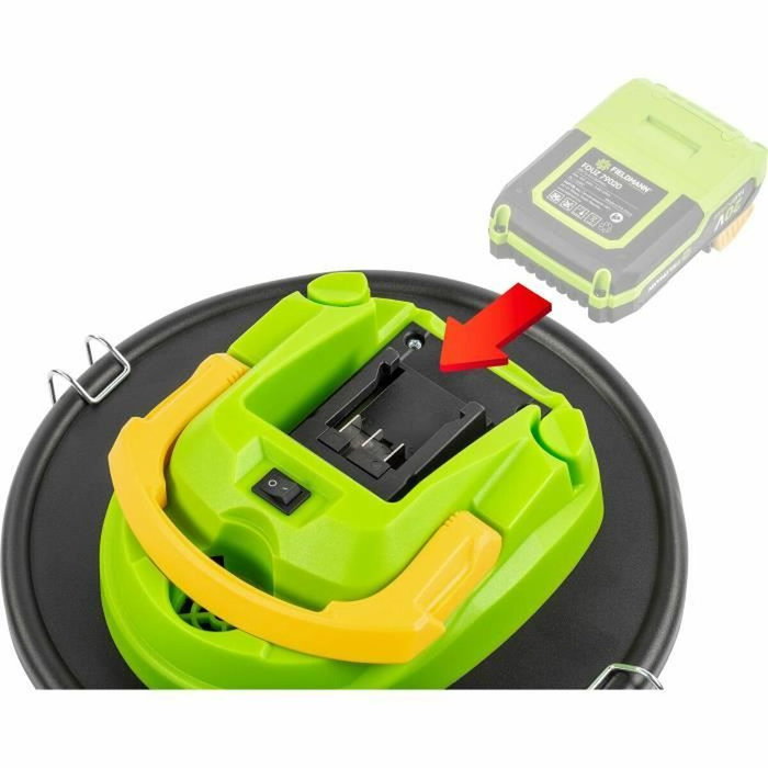 Fieldmann Aspirateur à Cendres sans Fil 20V Noir 150W