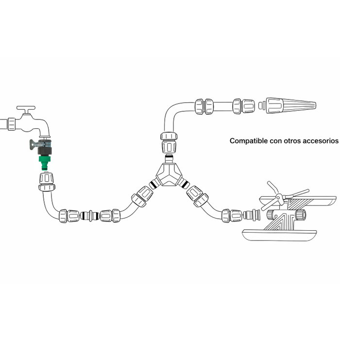 SATURNIA Raccord tuyau plastique pour robinet blister