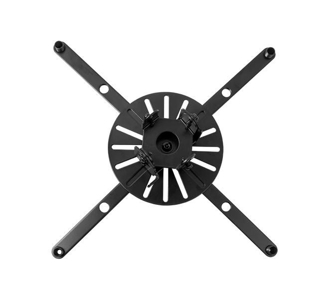 B-Tech BT899XL-AD Support de Projecteur de Plafond Réglable Drop XL avec Micro-Ajustement, Capacité 25 kg, Inclinaison +/-13°, Roulis +/-6°, Pivot 360°, 722-1122 mm, Noir