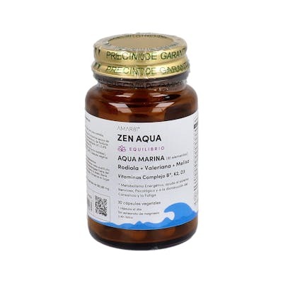 AMAR81 Zen Aqua 30 gélules - Complément alimentaire stress, fatigue, sommeil, vitamines B, magnésium marin, Mélisse, Rhodiola, Valériane AMAR81 Zen Aqua 30 gélules - Complément alimentaire stress, fatigue, sommeil, vitamines B, magnésium marin, Mélisse, Rhodiola, Valériane