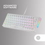 Clavier pour jeu Mars Gaming MKMINIPROWBES Qwerty US Blanc