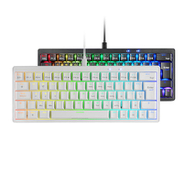 Clavier pour jeu Mars Gaming MKMINIPROWBES Qwerty US Blanc