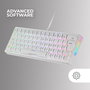 Clavier pour jeu Mars Gaming MKMINIPROWBES Qwerty US Blanc
