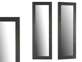 Giftdecor Miroir mural rectangulaire cadre bois gris décapé 46x136 cm