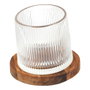 Cook Concept Ensemble de 2 Verres à Whisky avec Sous-verres en Acacia