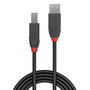Lindy Câble USB 2.0 type A vers B Anthra Line, 10 mètres, double blindage, contacts plaqués or
