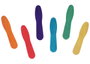 Innspiro Petits bâtonnets de bois en forme d'hélice mix couleurs 75x15x1,5mm