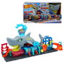 Mattel Hot Wheels City Station de Lavage avec Requin et Voiture Color Reveal