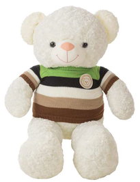 Creaciones Llopis Peluche Ours en Jersey à Rayures - 80 cm - À partir de 3 ans - Polyester