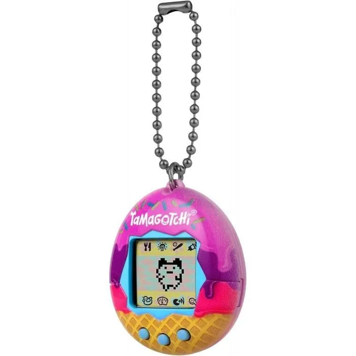 Bandai Tamagotchi Original Ice Cream - Animal de compagnie virtuel électronique portable pour enfant - 7 personnages - Fonctionne avec 2 piles CR2032 Bandai Tamagotchi Original Ice Cream - Animal de compagnie virtuel électronique portable pour enfant - 7 personnages - Fonctionne avec 2 piles CR2032