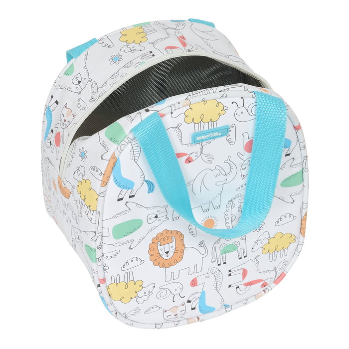 Sac glacière goûter Safta Zoo Beige 19 x 22 x 14 cm