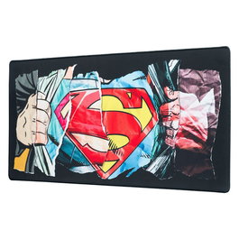 ERIK Tapis de Souris Gaming Superman DC Comics 80x35 cm - Surface Textile Imperméable, Bords Renforcés, Base en Caoutchouc Anti-dérapant