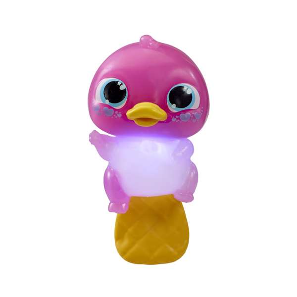 Bizak - Squishy Animagic Let's Glo - Figurine ornithorynque lumineuse qui brille et flotte sur l'eau - 21x18x8 cm - Modèle envoyé aléatoirement