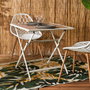 Home Deco Factory Mesa Metal BCN Blanca 70x70