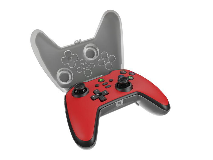 Genesis Gamepad Mangan 400 Wireless Bluetooth PC Switch Android iOS Manette sans fil RGB rouge