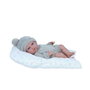 Muñecas Arias Elegance - Poupée 30 cm Natal Beige avec Coussin (Corps en Vinyle, Sexe Garçon) - Produit en Espagnol