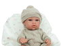 Muñecas Arias Elegance - Poupée 30 cm Natal Beige avec Coussin (Corps en Vinyle, Sexe Garçon) - Produit en Espagnol