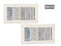 Giftdecor Lienzo Relief Rayures Bleu 60x110 cm Toile Texturée Bois Plastique Coton (Set de 2)