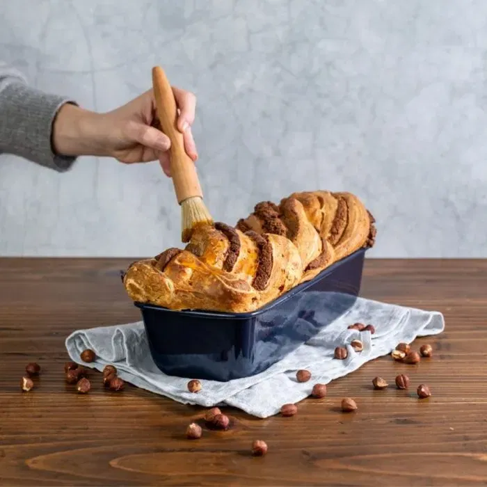 Dr. Oetker Set de 2 moules à cake en acier émaillé (Back Liebe) - 25 cm et 30 cm - Résistants jusqu'à 400°C - Pour cakes sucrés, salés et brioches