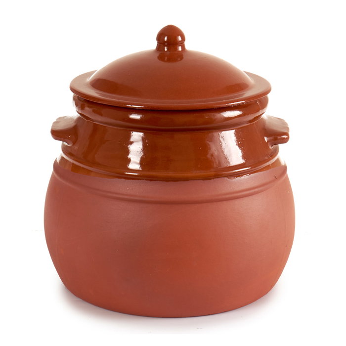 La Dehesa Marmite en terre cuite 4,5 L 25x26x25 cm couleur miel (Set de 2)