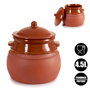 La Dehesa Marmite en terre cuite 4,5 L 25x26x25 cm couleur miel (Set de 2)
