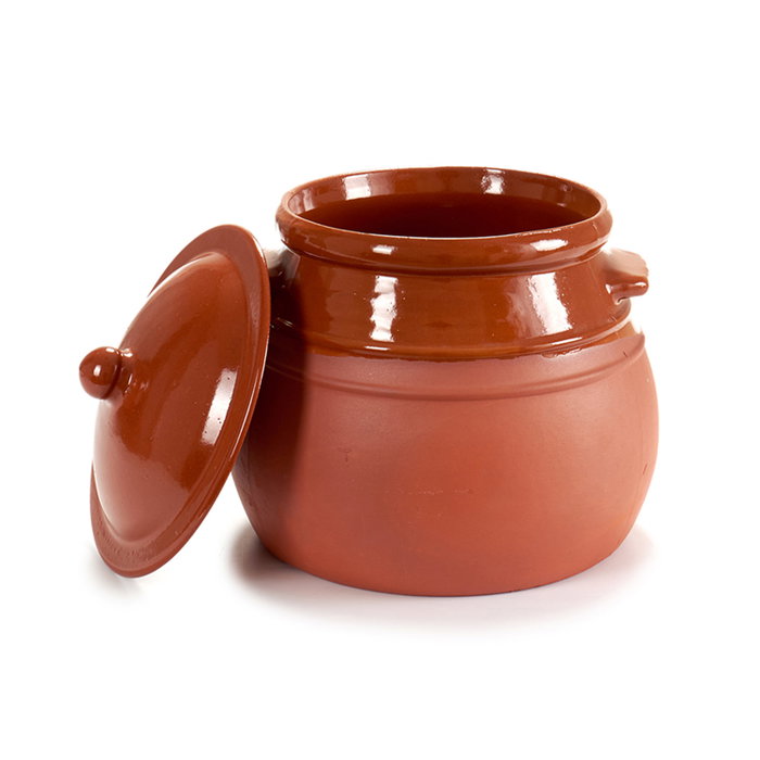 La Dehesa Marmite en terre cuite 4,5 L 25x26x25 cm couleur miel (Set de 2)