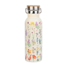 ERIK Gourde Isotherme en Acier Inoxidable 500ml avec Bouchon Étanche - Motif Fleurs Sauvages