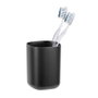 Wenko Davos Porte-brosse à dents en plastique mat, noir mat, référence 24831100