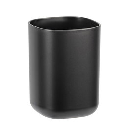 Wenko Davos Porte-brosse à dents en plastique mat, noir mat, référence 24831100