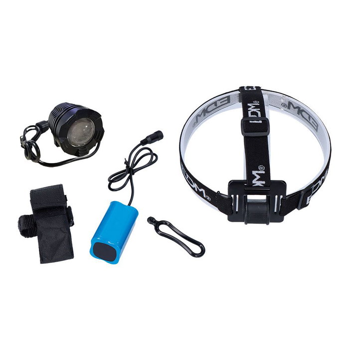 Edm Lampe frontale et vélo LED rechargeable aluminium 180 lm 50 lm flash IP54 5 W avec batterie et chargeur Edm Lampe frontale et vélo LED rechargeable aluminium 180 lm 50 lm flash IP54 5 W avec batterie et chargeur