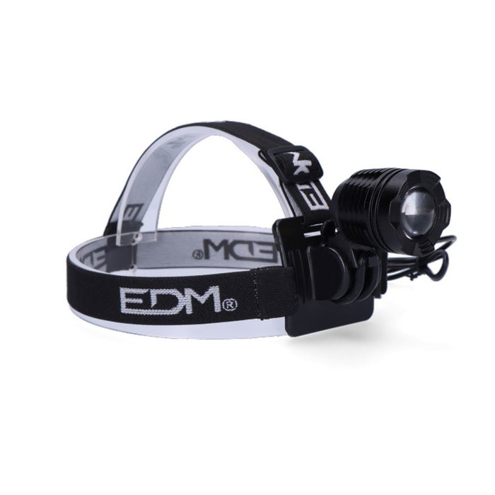 Edm Lampe frontale et vélo LED rechargeable aluminium 180 lm 50 lm flash IP54 5 W avec batterie et chargeur Edm Lampe frontale et vélo LED rechargeable aluminium 180 lm 50 lm flash IP54 5 W avec batterie et chargeur