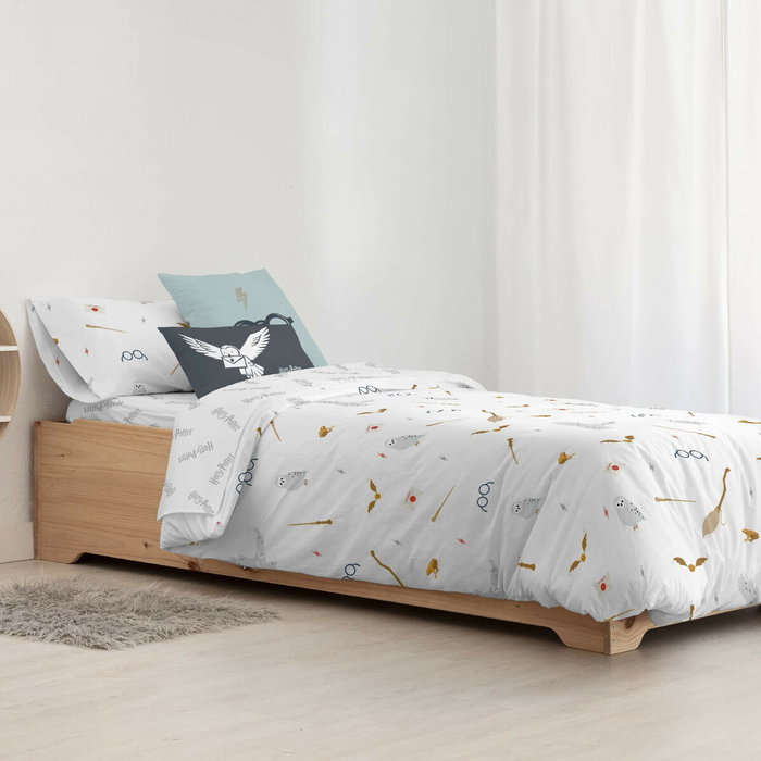 Housse de Couette Harry Potter Hogwarts Nordic Multicouleur 175 Fils 180 x 220 cm Lit 1 persone